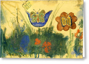 Children Paintings In The Terezin Theresienstadt Ghetto - Greeting Card
