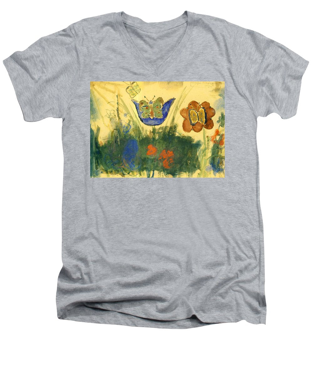 Children Paintings In The Terezin Theresienstadt Ghetto - Men's V-Neck T-Shirt