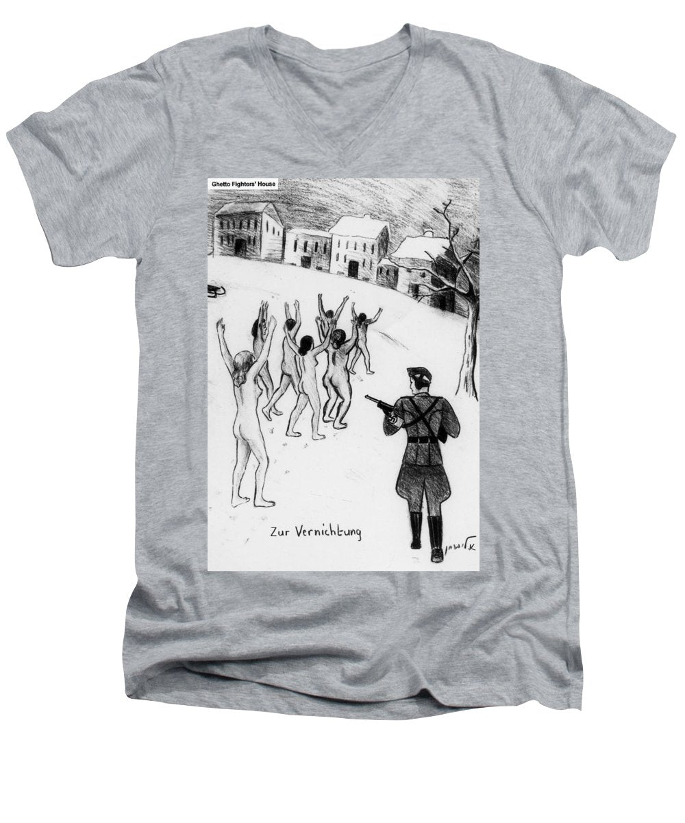 Collection Of Children's Paintings From The Holocaust - Men's V-Neck T-Shirt